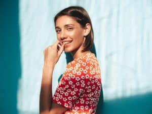 Woman with fresh, youthful face from EMFACE in Navarre, FL